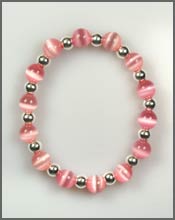 Breast Cancer Bead Bracelet